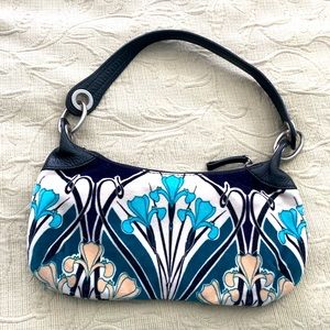 Velvet and leather Banana Republic shoulder bag, like new.